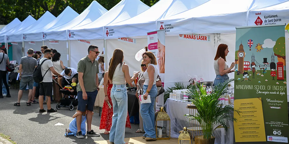 Ambient i comerç local durant el Market Tasta de Sant Quirze al Parc de les Morisques